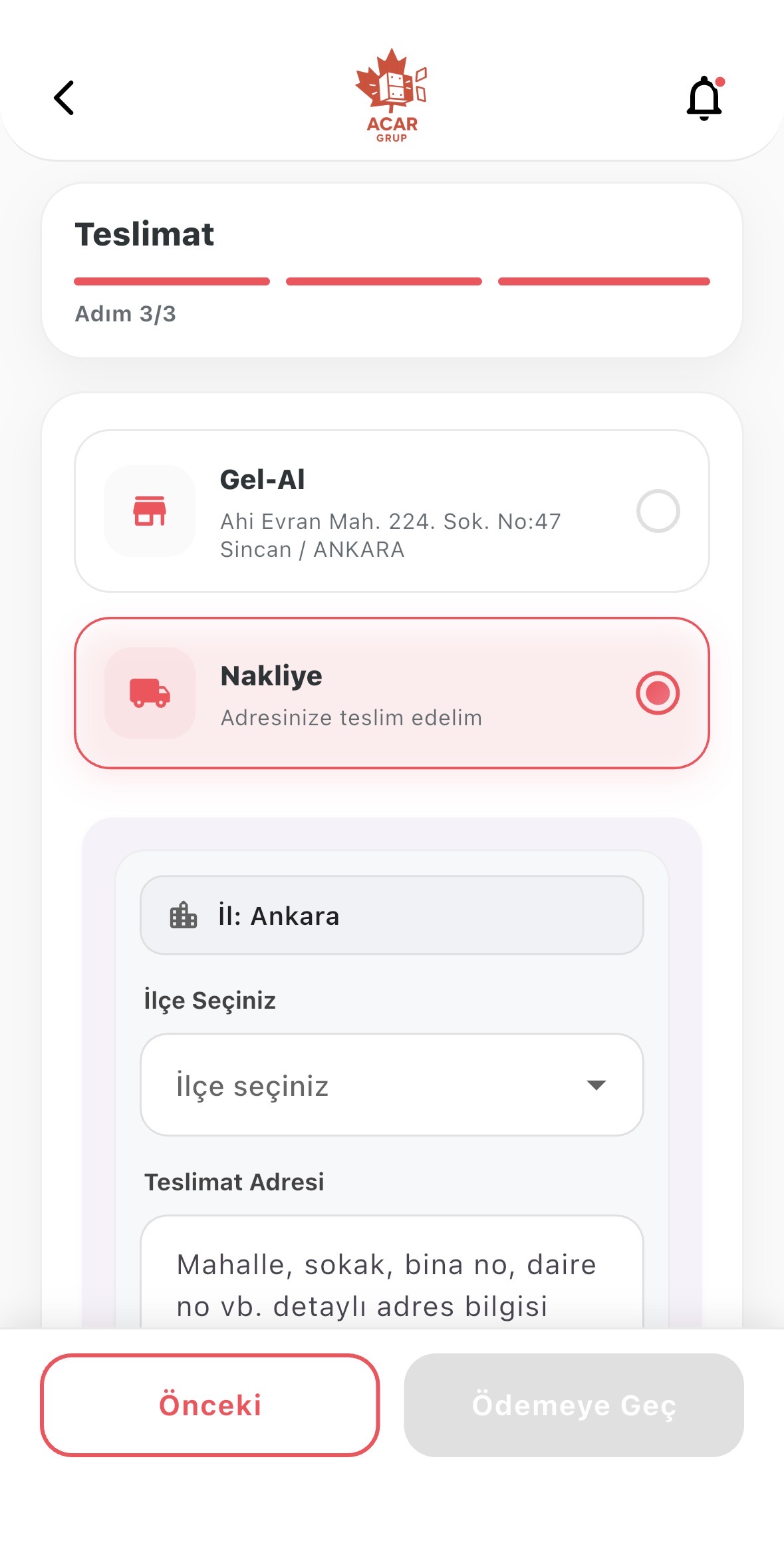 ACAR Mobil uygulama ekran görüntüsü 5 - Ahşap kesim optimizasyonu ve sipariş yönetimi özellikleri